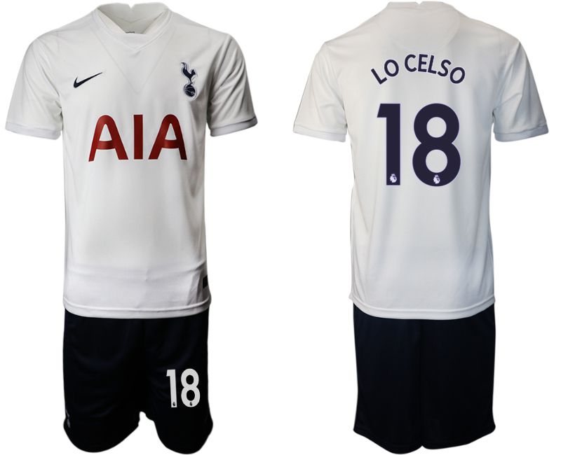 Men 2021-2022 Club Tottenham home white #18 Nike Soccer Jersey->customized soccer jersey->Custom Jersey
